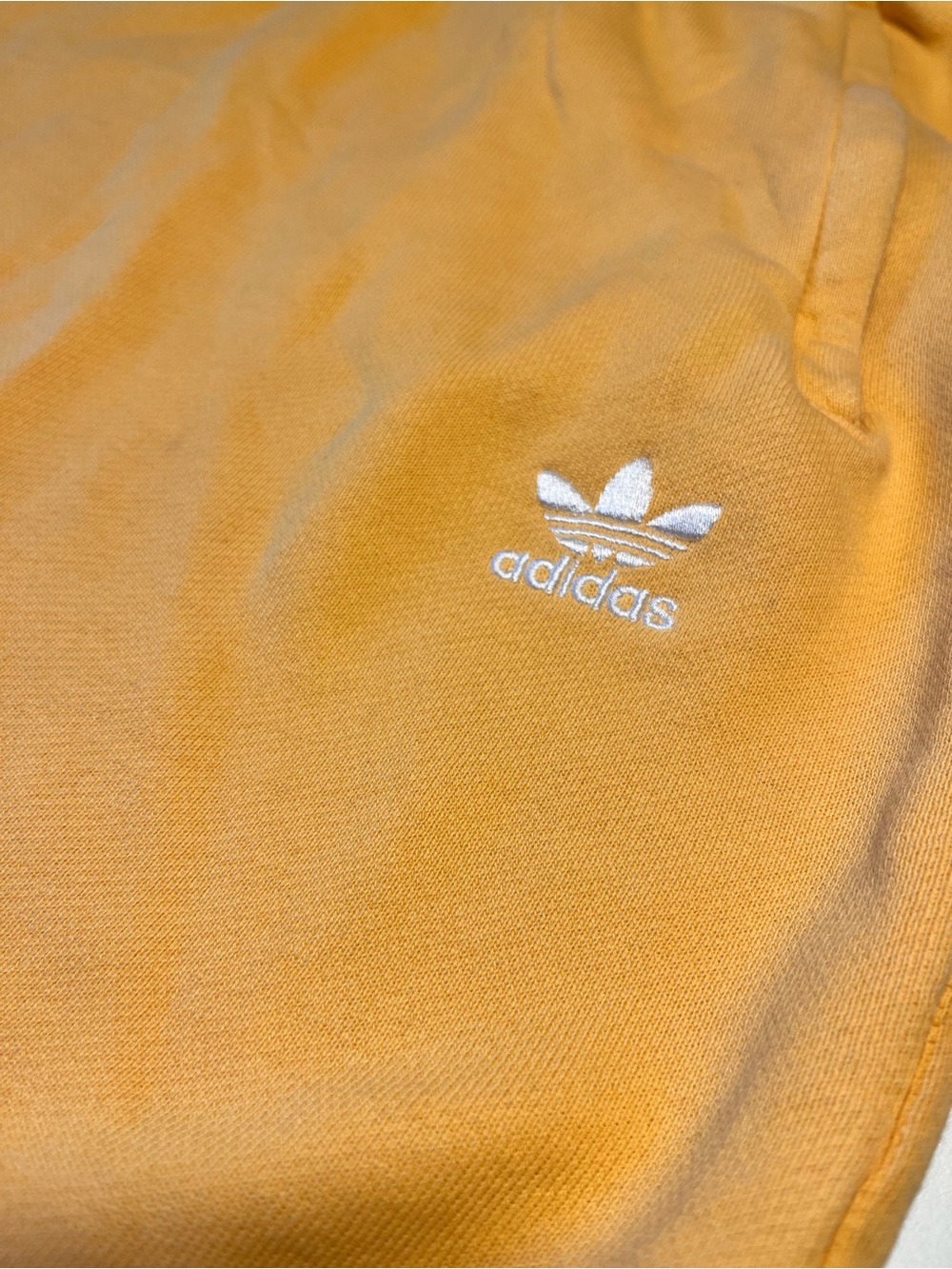 Adidas Orange Yellow Elastic Waist Shorts